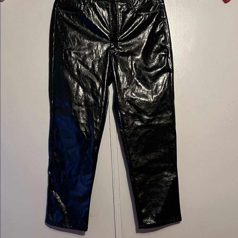 Sofia by Sofia Vergara Shiny Black Jeans